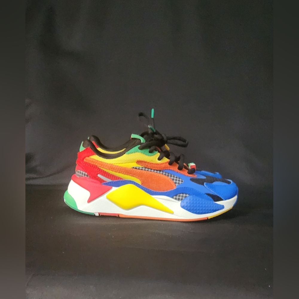Puma RS-X3 Rubik's Cube Sneakers in Palace Blue-High Risk Red Size EUR 37 - Picture 7 of 16